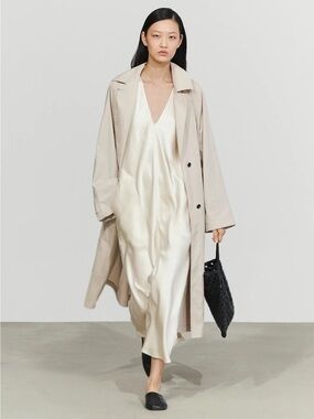 NWT Massimo Dutti SATIN MIDI SLIP DRESS